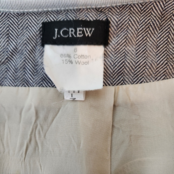 J Crew Military Style Faded Denim Cropped Peplum Jacket Design Sample Women Sz 6 - Picture 4 of 9